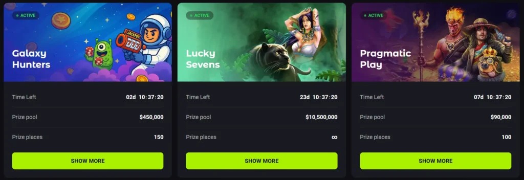 Tournaments at MateSlots Casino