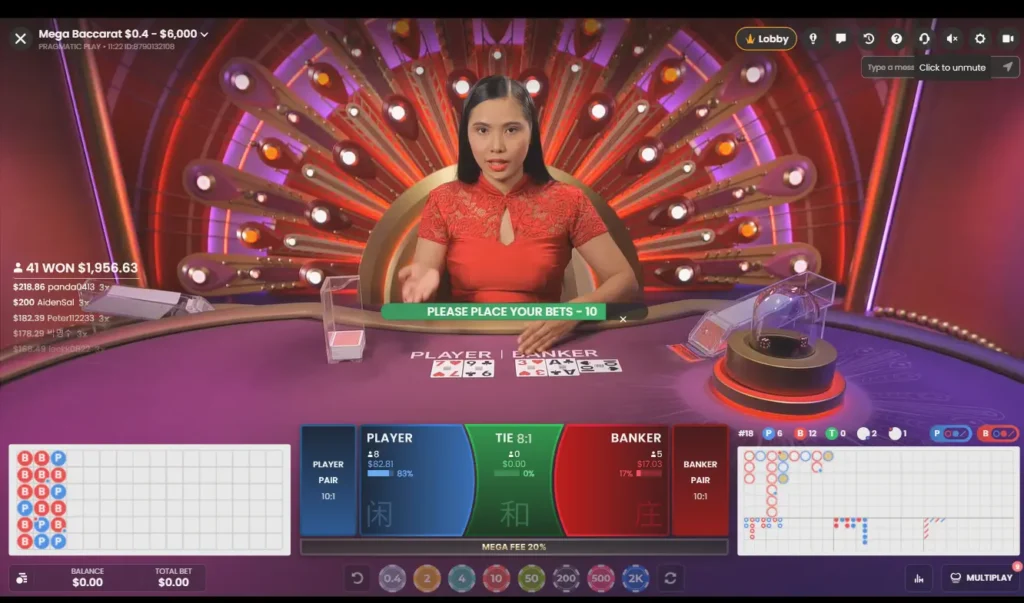 Mate Slots Live Casino Baccarat
